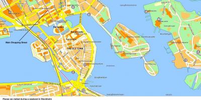 Centrum Sztokholmu mapie