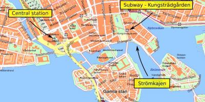 Sztokholm środkowej mapie