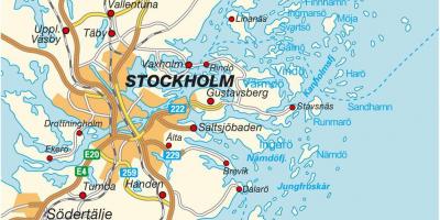 Sztokholm, Szwecja mapie 