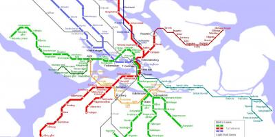 Mapa metra w Sztokholmie, Szwecja