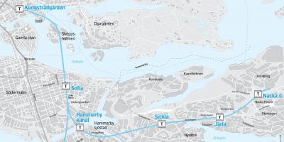 Mapa nacka Stockholm