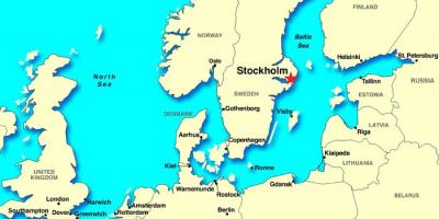 Sztokholm mapa Europy