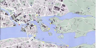 Mapa centrum Sztokholmu
