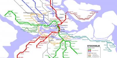 Mapa metra w Sztokholmie