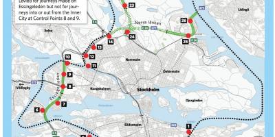 Mapa Sztokholmu opłata za