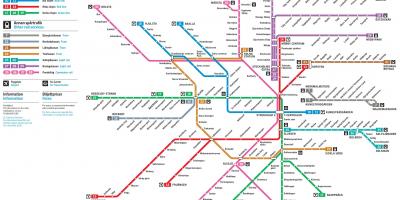 Sztokholmskie metro mapa Szwecja