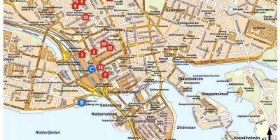 Sztokholm zabytki mapa
