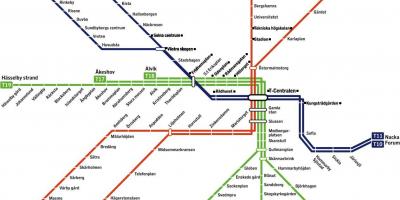 T centrum Sztokholmu mapie