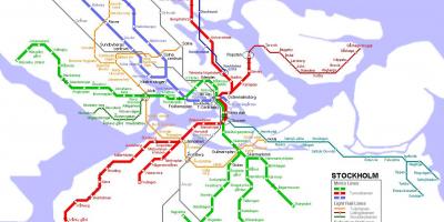 Szwecja tunnelbana mapie