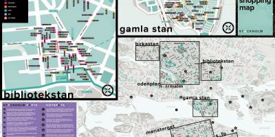 Mapa Sztokholmu-sklepy