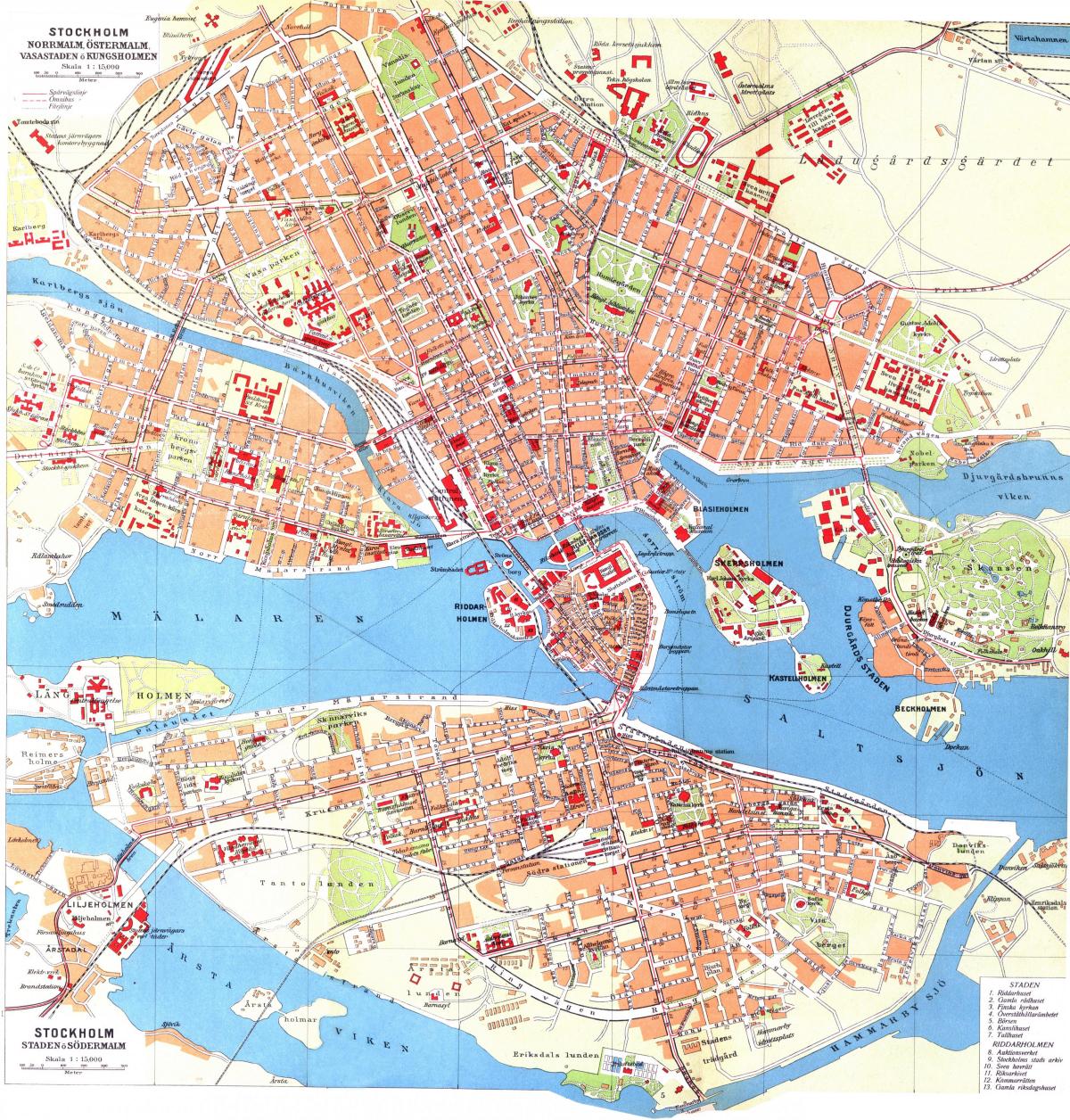mapa dzielnicy kungsholmen w Sztokholmie