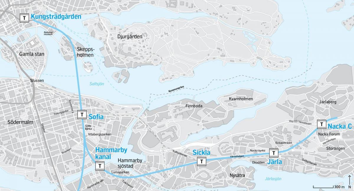 mapa nacka Stockholm