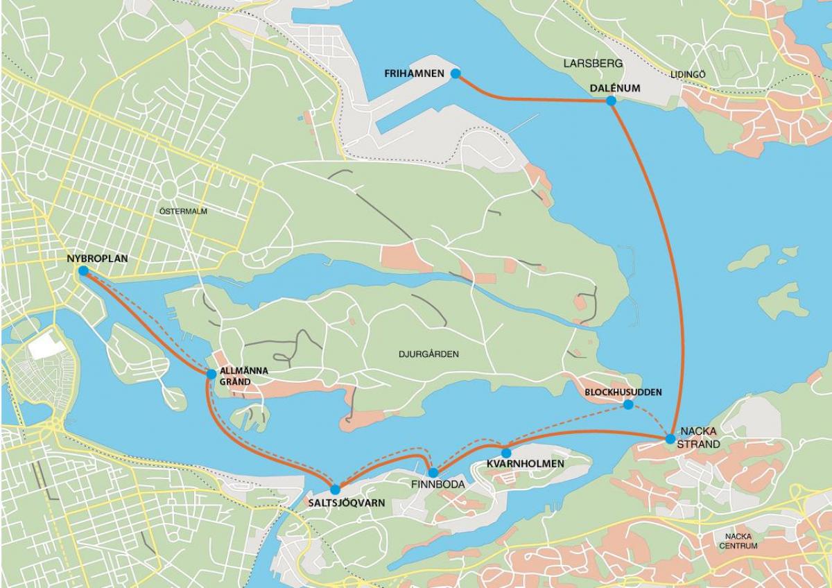 mapa skierowane do Sztokholm