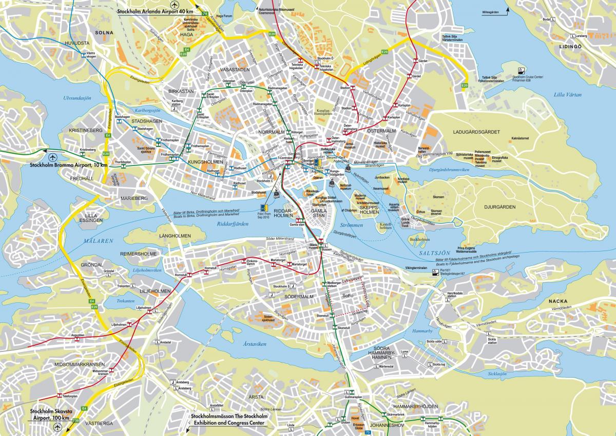 mapa Sztokholmu, ulica