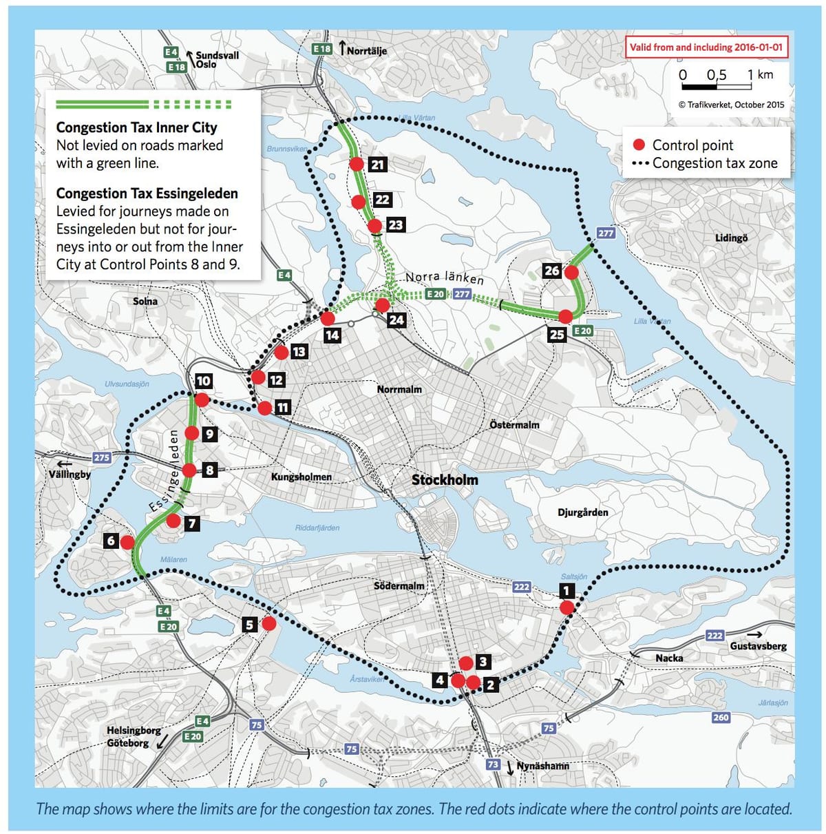 mapa Sztokholmu opłata za
