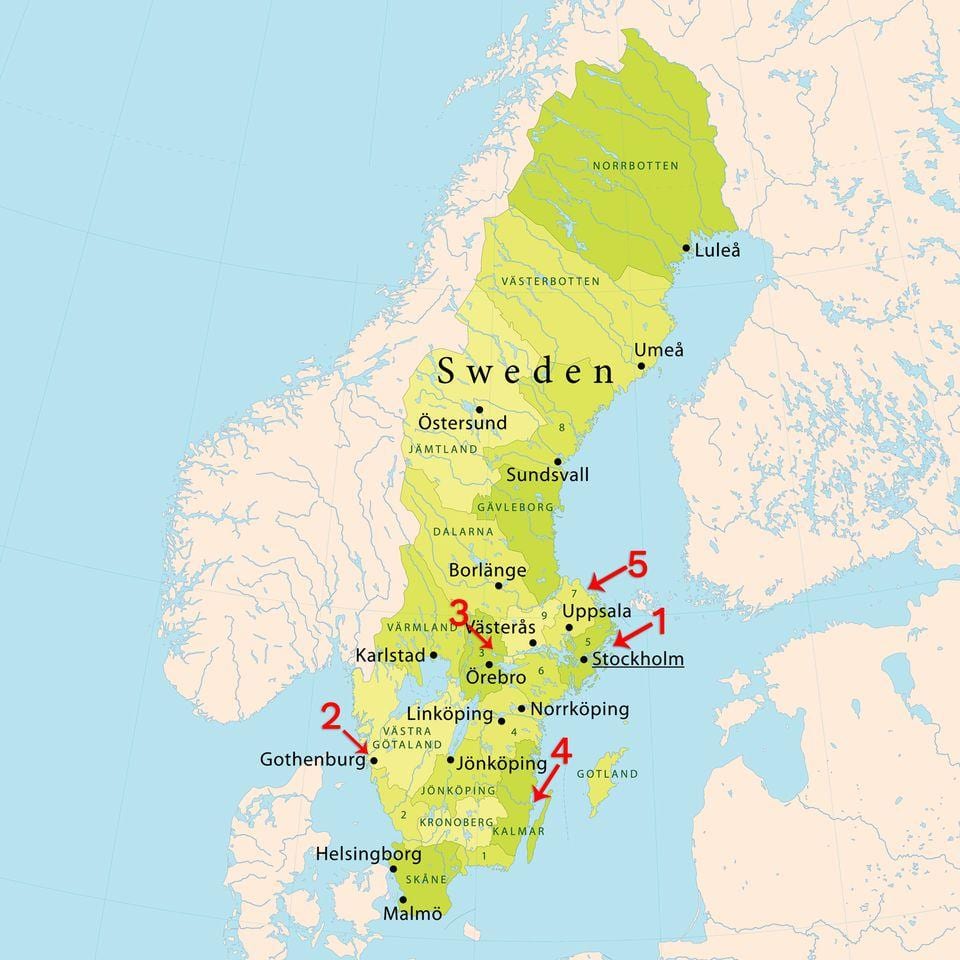 mapa Sztokholmu plaże