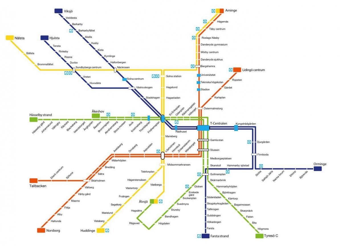 mapa metra w Sztokholmie art.