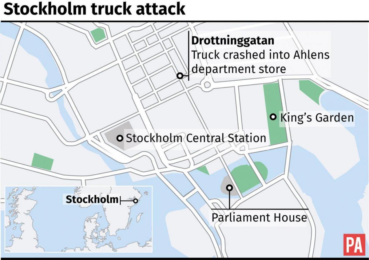 mapa w Sztokholm