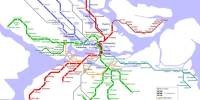 Mapa pendeltåg mapie Sztokholm
