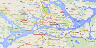 Mapa Sztokholm